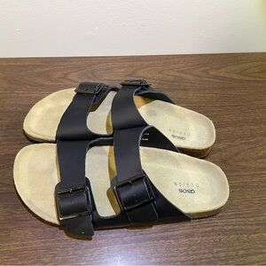 Black Double Strap Sandals